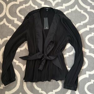 Black Dress tie top- never worn- Perfect condition- Perfect for the holiday